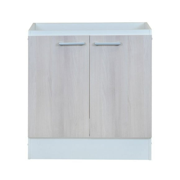 Mueble Cocina Base 2 Puertas Con Repisa Acacia 80 Cm