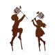 thumbnail image 2 of Craft Iron Children Silhouette Garden Pation Estatuas Enterradas Ni?o Y Ni?a, 2 of 5