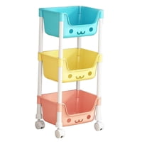 Magideal - Carro Organizador De 3 Niveles, Estante De Almacenamiento, Carro Rodante Con Ruedas, Carrito Para El Hogar, Carrito Organizador De Baño Para Lavanderí Estilo A