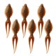 thumbnail image 4 of 6pcs se?uelos de pesca suave cebos dividida cola halibut se?uelo de la pesca bronceado, 4 of 5