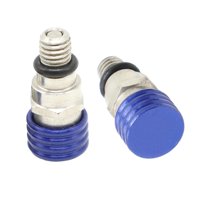 Magideal - 2 Piezas M5 0,8Mm Válvu De Presión De Purga De Aire De Horquil Para Motocicleta Reempzo Directo Accesorio De Instación Duradero , Azul