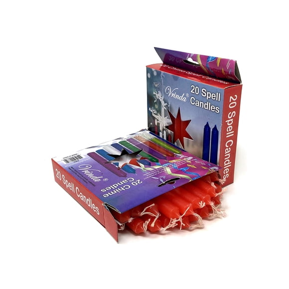 Vela Vrinda Pack de 20 - 10 cm Roja Cónica/Campanilla