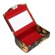 thumbnail image 1 of Brocade Lipstick Lip Gloss Case Llevar Storage Box Lip Balm Holder w / Mirror #K, 1 of 5