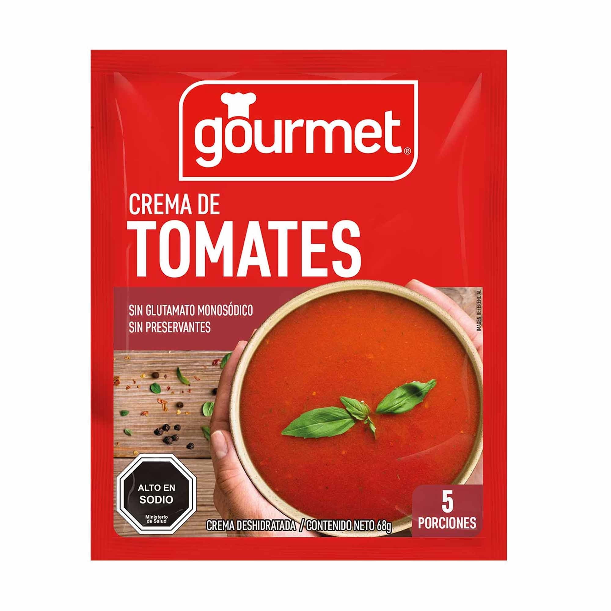 Crema De Tomate (5 Porciones) Sobre 68 g Gourmet