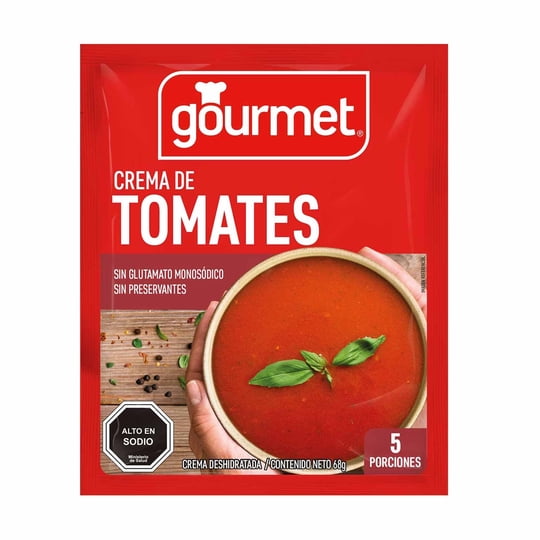 Crema De Tomate (5 Porciones) Sobre 68 g Gourmet