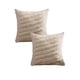 thumbnail image 1 of Set De 2 Fundas De Cojin Chenille Con Flecos Beige, 1 of 3