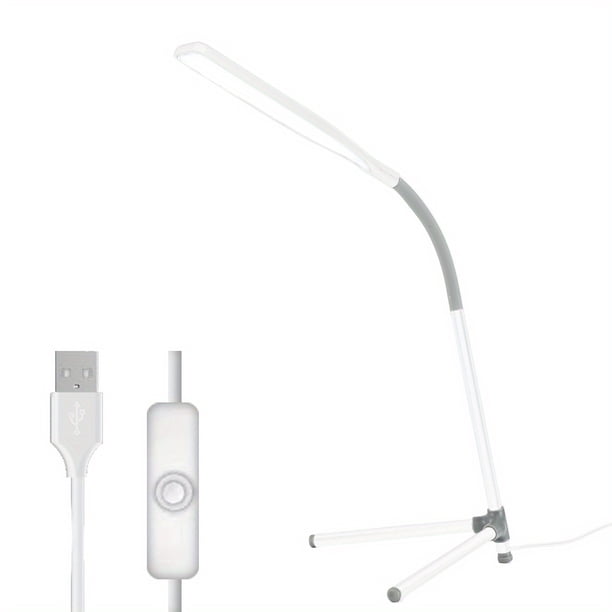 1pc LED Swing Arm Desk Lamp With Detachable Bracket, Flexible Gooseneck Task Lamp, Eye-Caring Architect Desk Light, USB Power Cord With Switch, Function Desk Lamps For Home Office(Black/white)