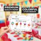 thumbnail image 4 of Juego de 25 postales Honeyplum de 15 cm para rellenar agradecimientos, 4 of 6