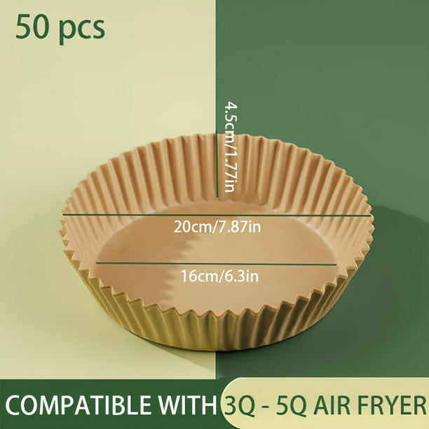 30pcs/50pcs/100pcs, Food Grade Air Fryer Paper Liners, Oil Absorbing Air Fryer Disposable Paper Liner For Microwave, Round Air Fryer Basket Liners, Baking Supplies