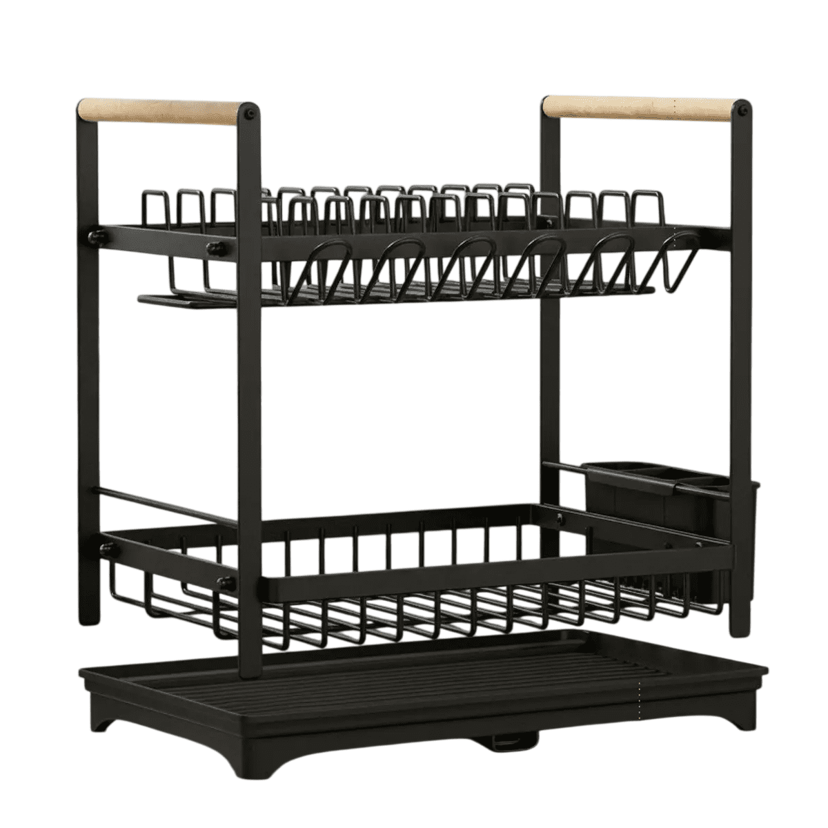 Secaplatos Belug Escurridor Acero Inox 2 Niveles Negro