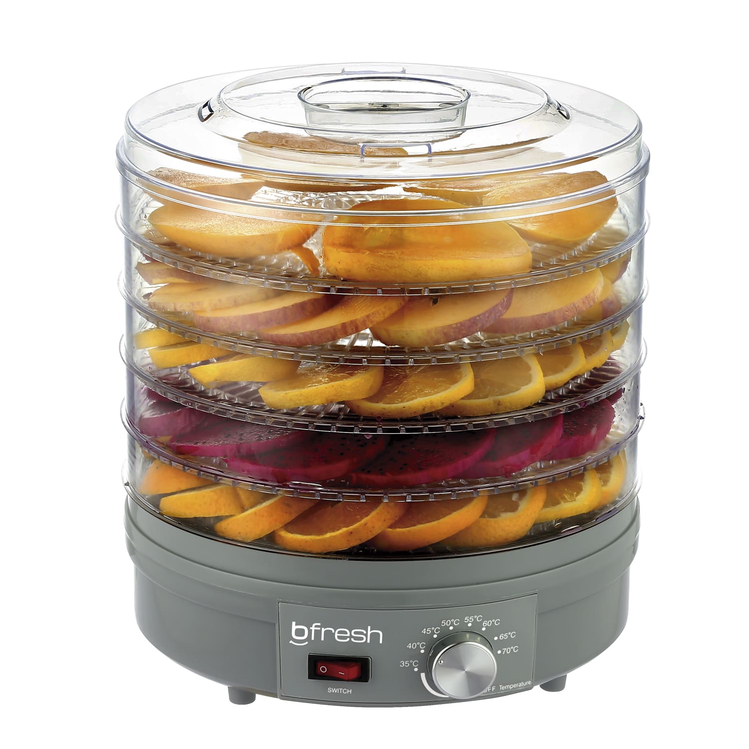 Bfresh - Deshidratador De Frutas Y Alimentos Dry Fit Gris