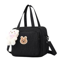 Bothyi - Bolsa De Pañales Bolso Reutilizable De Gran Capacidad Espaciosa Momia Bolsa De Maquillaje Bolso Negro