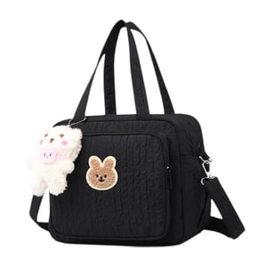 Bothyi - Bolsa De Pañales Bolso Reutilizable De Gran Capacidad Espaciosa Momia Bolsa De Maquillaje Bolso Negro