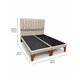 thumbnail image 4 of Cama King Lineal Beige en Lino Sin Colchón, 4 of 5