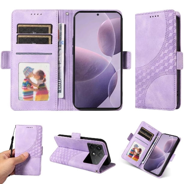 Carcasa FOXDOCK Xiaomi Poco F6 Pro de cuero PU, diseño acolchado clásico, protección contra caídas y rayones