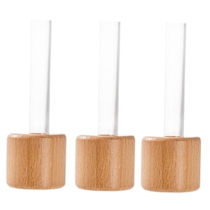 Magideal - 3X Estaciones De Propagación De Plantas De Madera Tubo De Ensayo Florero Florero Maceta Imán De Refrigerador Para Propagación Hidropónica Flor De Aire