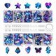 thumbnail image 1 of Crystal Beads Butterfly Star Colgante Gemas Para Hacer Joyas Azul, 1 of 1