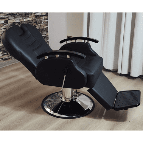 Velazio - Silla De Peluqueria Barberia Aviador Reclinable Giratoria Hidraulica