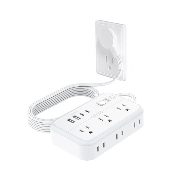 Regleta NTONPOWER 6 enchufes 4 puertos USB 1,5 m