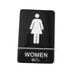 thumbnail image 2 of Letrero De Baño Con Acrílico Braille Para Restaurante, Puerta Pública O Pared, Oficina, Mujer, 2 of 5