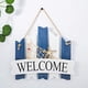 thumbnail image 5 of Letrero de bienvenida para porche, decoración de madera, decoración náutica de madera, adorno colgante para puerta, decoración de pared con temática playera, letrero vertical para exteriores para colg, 5 of 6