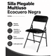 thumbnail image 1 of Silla Plegable Multiuso Ecocuero Negra, 1 of 6