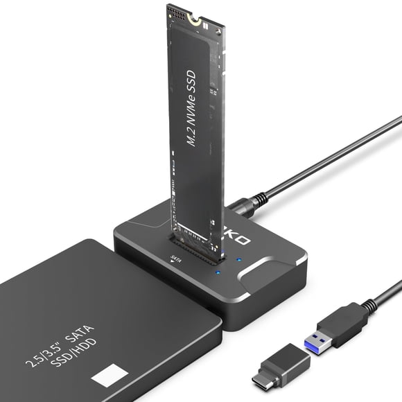 Adaptador de lector de disco duro AOKO SATA NVMe a USB 3.2 Gen 2