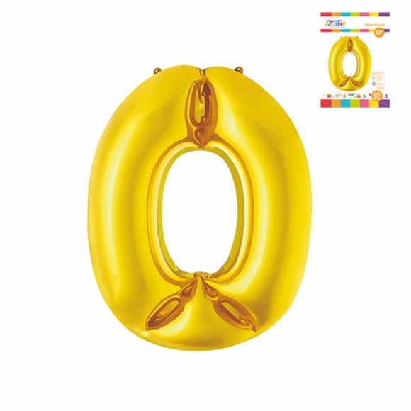 Globo papel metal dorado N0