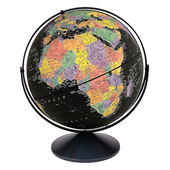Globo Replogle Barcelona 41 cm negro con relieve elevado