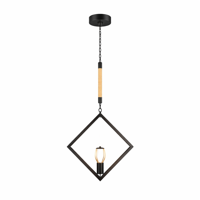 Space Home - Luminaria Geométrica Kraz Ii Negra E27 Look Moderno