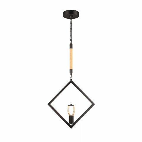 Space Home - Luminaria Geométrica Kraz Ii Negra E27 Look Moderno