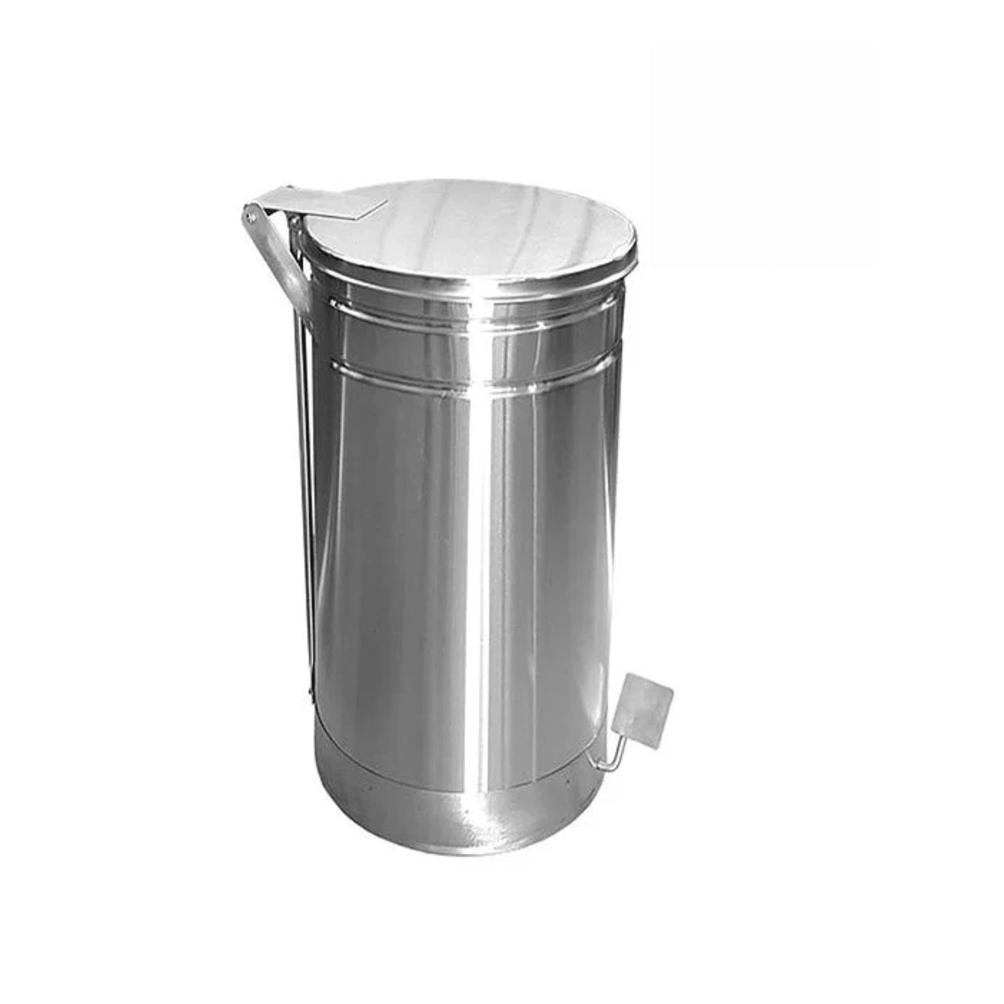 Industrial Partner - Basurero Acero Inoxidable Tapa Pedal 30 Litros