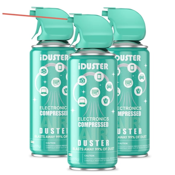 Duster de aire comprimido iDuster para ordenador, 100 ml, 3 unidades