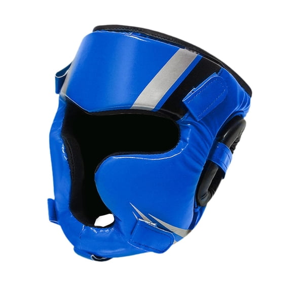 Casco De Boxeo De Cobertura Completa Con Protección Facial Para MMA, Muay Thai, Taekwondo, Azul, Talla S
