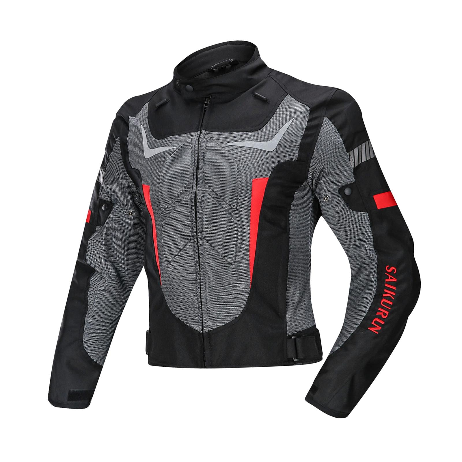 Magideal - Chaqueta Impermeable Para Motocicleta, Ropa Para Motociclista, Malla Transpirable Reflectante, Unisex, Para Adultos, Protección Duradera, Chaqueta , Xl Negro