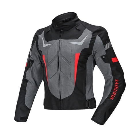 Magideal - Chaqueta Impermeable Para Motocicleta, Ropa Para Motociclista, Malla Transpirable Reflectante, Unisex, Para Adultos, Protección Duradera, Chaqueta , Xl Negro