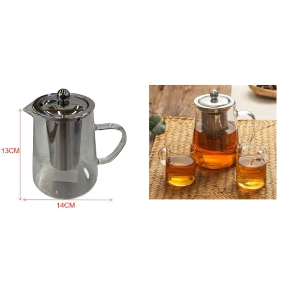 Tetera de Vidrio con Filtro 550 ml Jarra para Té con Infusor