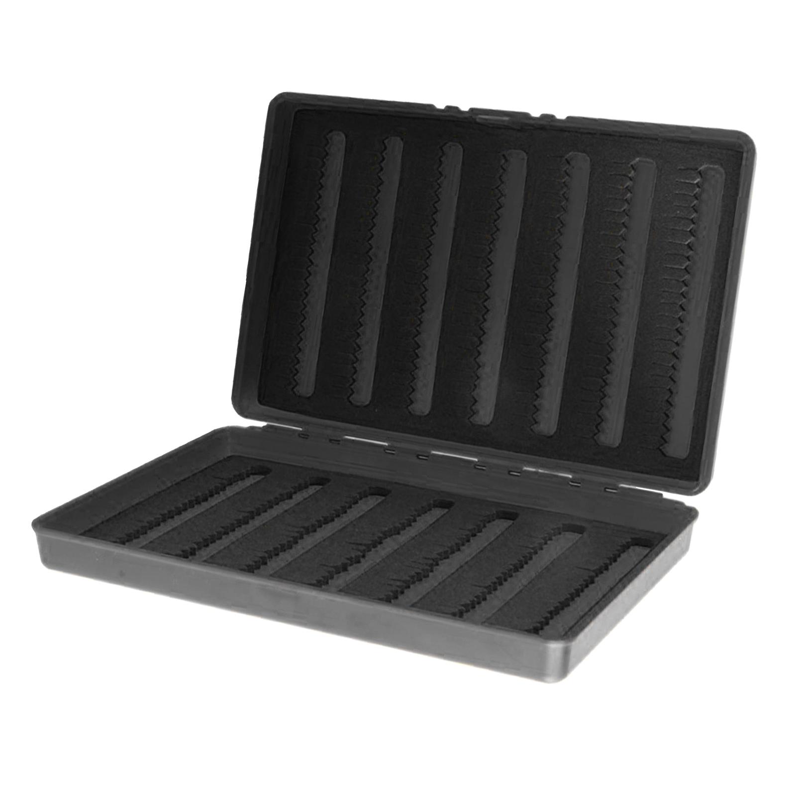 Magideal - Caja De Plástico De Dos Cara Para Pesca Con Mosca, Caja De Almacenamiento De Anzuelos Para Señuelos De Pesca, Organizador Portátil Para Contenedores Negro