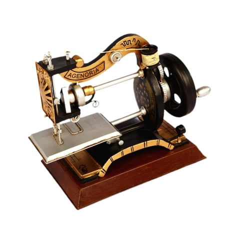 Magideal - Modelo De Máquina De Coser Vintage, Accesorio De Foto, Estatuilla Antigua De Hojalata, Adorno De Máquina De Coser Retro Para Decoración De Estante De Estilo A