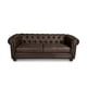 thumbnail image 2 of Sofa Florencia 3 Cuerpos Cuero Colorado Marron, 2 of 6
