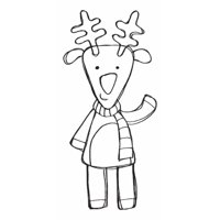 Rienda Libre Graphics - Decomural Rudolph Reindeer Christmas Animals Ws-34396