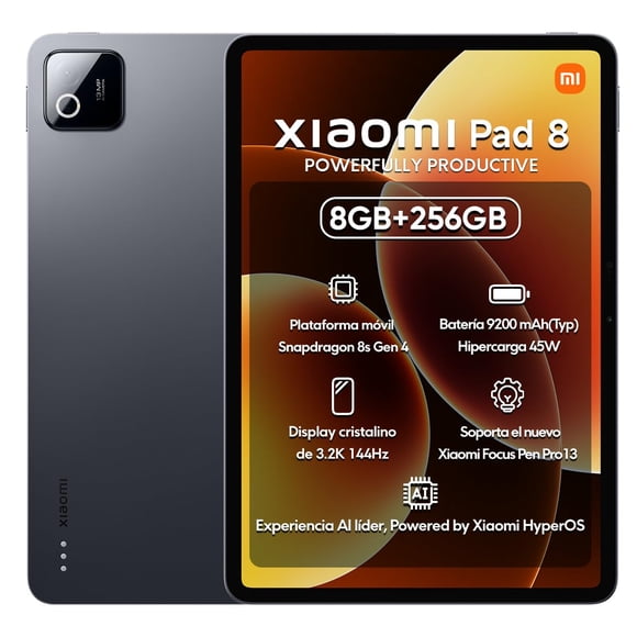 Tableta XIAOMI Pad 8 Ai WiFi Global 11.2" 256GB + 8GB Gris