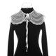 thumbnail image 2 of INSPIRE CHIC Cuello Falso Desmontable, Mini Capa de Bordado Semitransparente Cuello Ruff Dickey para Blusa Talla Única Blanco-3, 2 of 5