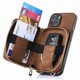 thumbnail image 4 of Funda Tipo Cartera con Correa Cruzada para iPhone 15 Plus Protección Contra Golpes Marrón, 4 of 6