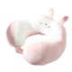 thumbnail image 1 of Almohada De Viaje Portátil Duradera Para Mujeres Y Hombres, Almohada Para El Cuello, Para Avión, Coche, Oficina, Blanco Y Rosa, 1 of 3