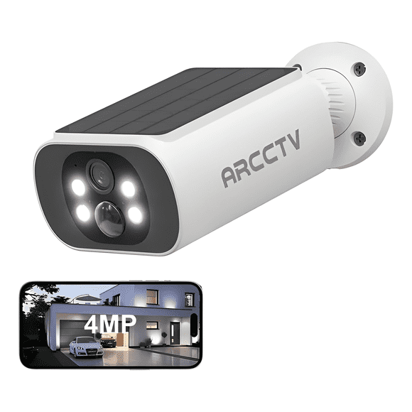 Arcctv Camara de Seguridad Solar Wifi Ip 5g Exterior Blanco
