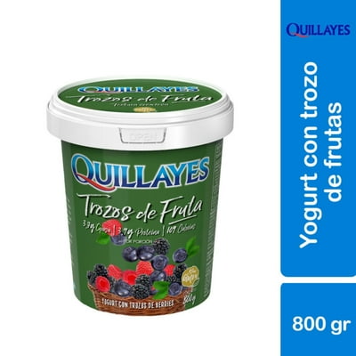 Yoghurt Con Trozos Sabor Berries Pote 800 Gr Quillayes