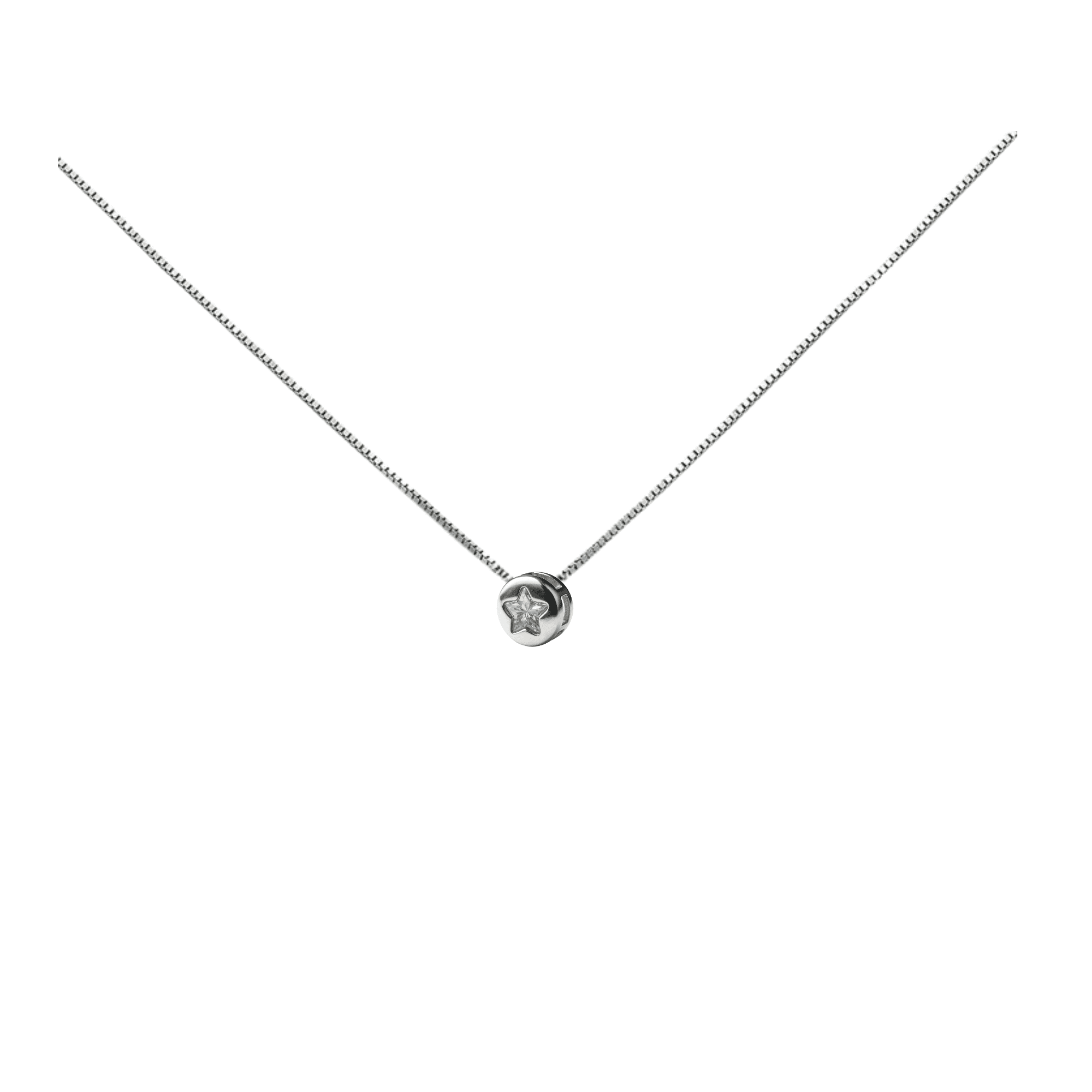 Joyas Adonis - Cadena Con Dije De Estrella Con Circón Plata 925