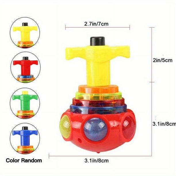 LED Gyro Toy, Colorful Flashing Gyro, Music Spinning Toy With Launcher For Children Gifts, Kids Boys Girls Toys