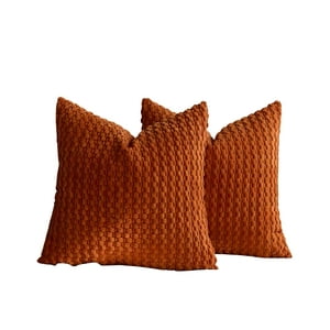 Genérico - Set De 2 Fundas De Cojines Diseño De Maiz 45Cm X 45 Cm Anaranjado